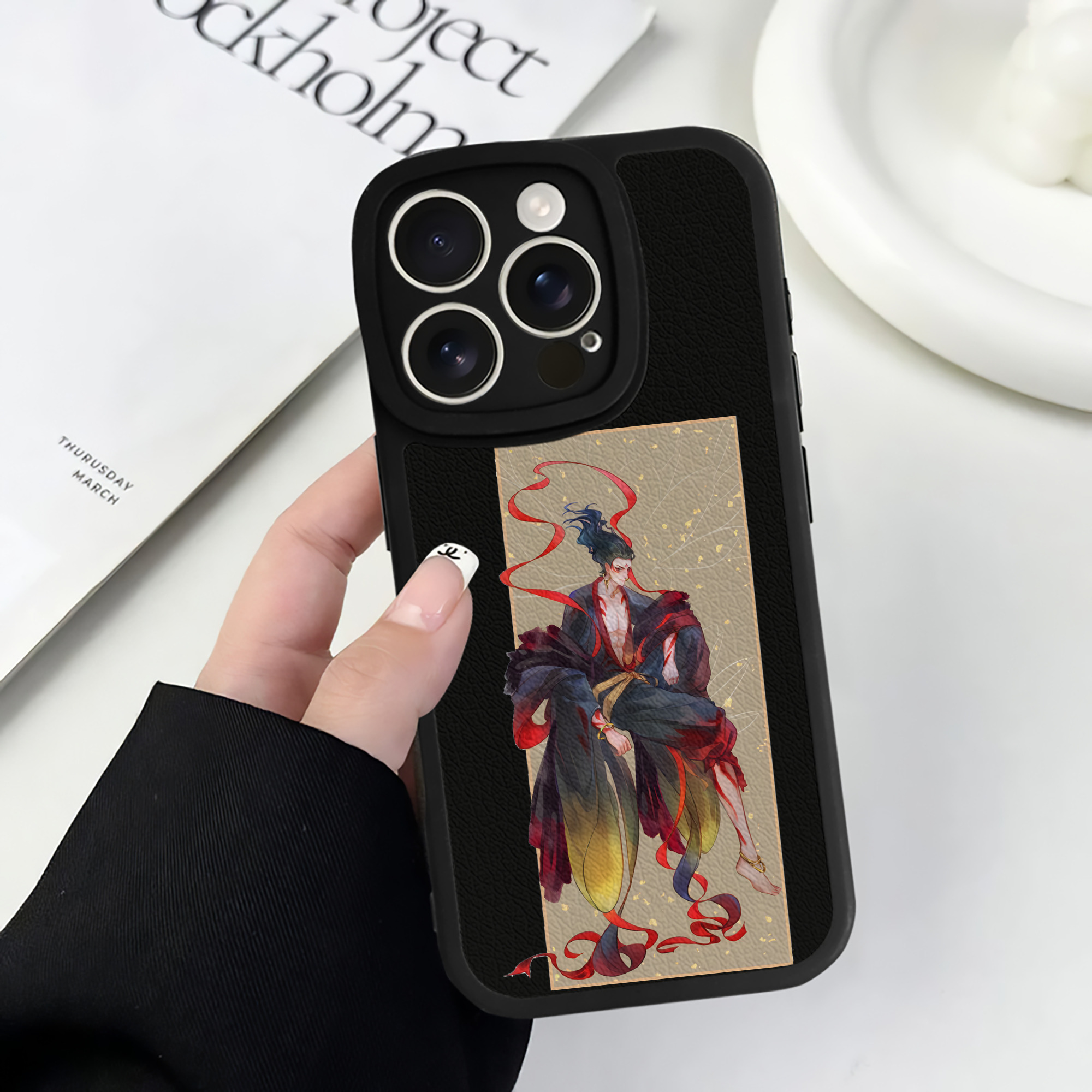 （画像用） Ne Zha 2 ナタ 魔童の大暴れ 【iPhone 16シリーズ対応】シリコンスマホケース（レザー調） 材質：シリコン